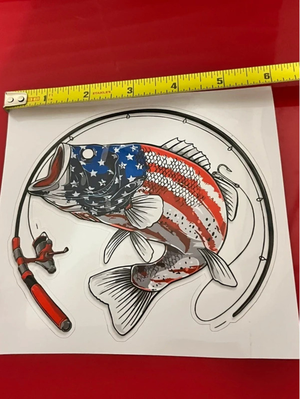 America fisherman car decal - waterproof